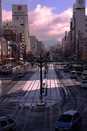 豊橋丸栄だった頃。2011年1月31日、雪の日の写真　ほの国百貨店閉店