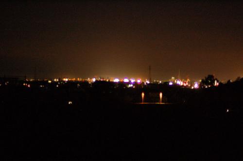 丹原総合公園東屋から見えた西条市街地の夜景