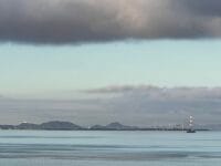 渥美半島、伊良湖岬が見える