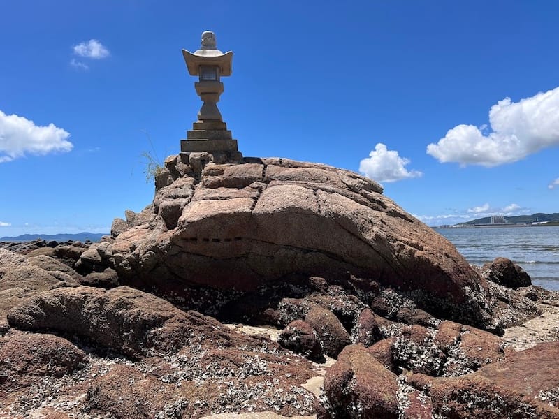 竹島の石切場と焙烙岩