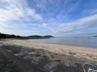 竜田浜　護岸堤防から西浦半島