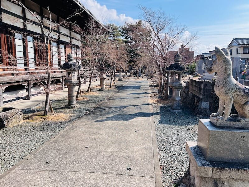 真如寺稲荷社から境内