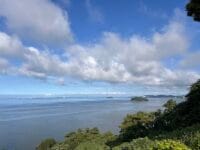 夕陽が彩る丘から三河湾