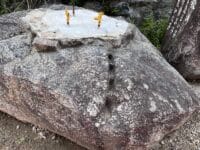 西浦小学校の残石