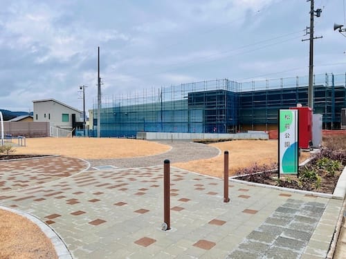 松前公園　入口　看板