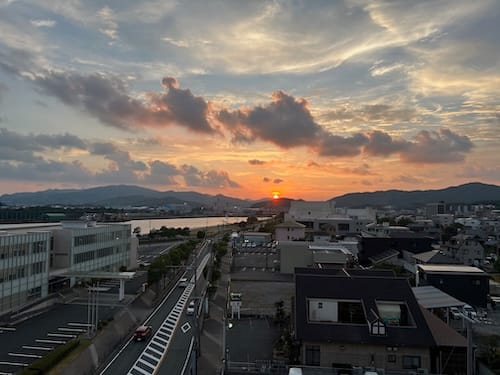アピタ蒲郡店屋上から西を望む