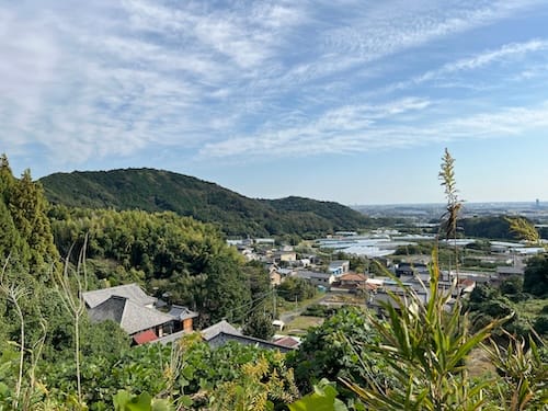 正法寺、法信寺の裏山から相楽の町