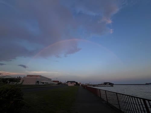 竹島埠頭からの風景　虹