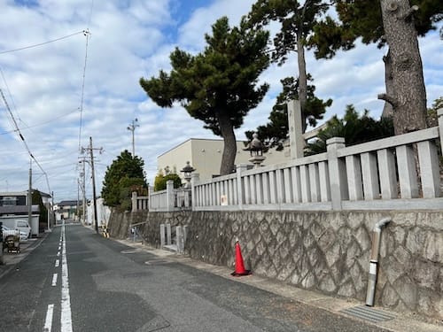 天白神社の通り