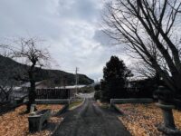 枯木堂　参道から市内方面