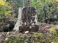 岡田耿陽 霧深し句碑 鳳来寺