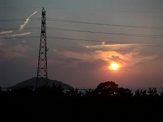 姫島と夕陽6月25日