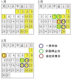 トヨタカレンダー2009年1月～3月