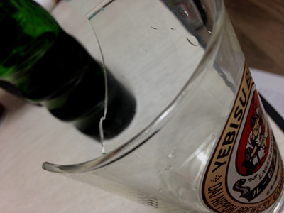 エビスビールのグラス